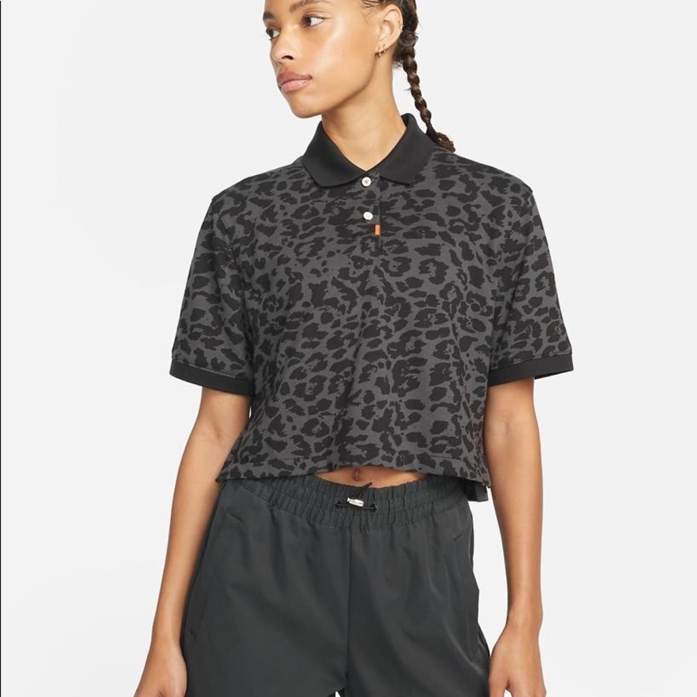 Nike tennis crop top polo shirt